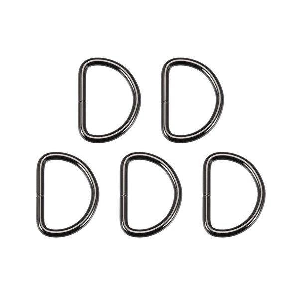 "5X Metall D-Ring 1,6\"(40Mm) D-Ringe Schnalle FüR Hardware Taschen GüRtel Schwarz"-image