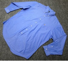 Ralph Lauren Vintage Yarmouth Oxford Shirt Mens 16.5 33 Blue Cotton Pony