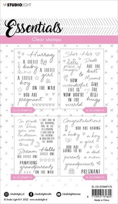 Studio Light Essentials Clear Stamp-Nr. 175, Congratulations Sentiments