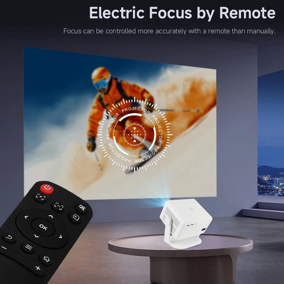 4K LCD Projector 650 ANSI 1080P Auto Focus Android 11 WiFi 6 & BT5.2 - Image 4 of 4