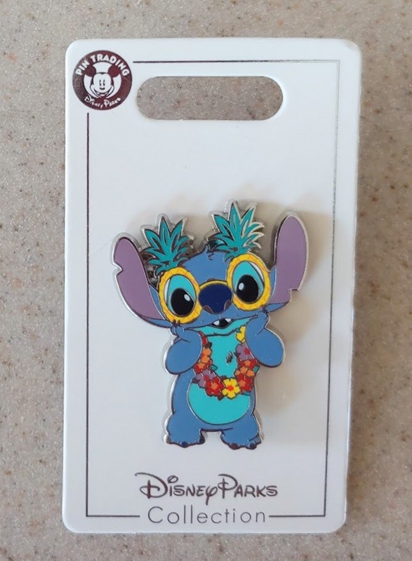 Disney Trading Pin Luau Lilo & Stitch Wearing Pineapple Glasses & Flower Lei