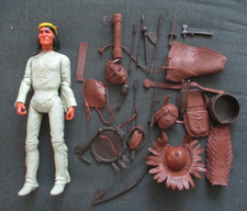 VINTAGE 1960'S MARX BEST OF THE WEST GERONIMO FIGURE MANY ACCESSORIES, NICE