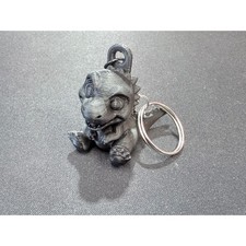 3D Printed Baby Dinosaur Keychain Metallic Ch...