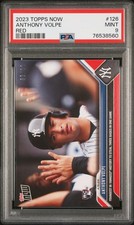 PSA 9 MINT Anthony Volpe 2023 Topps Now #126 Rookie Card Red #2/10 Yankees. rookie card picture