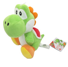 Super Mario Green Yoshi 8" Plush All Star Collection Authentic Nintendo Toy Doll