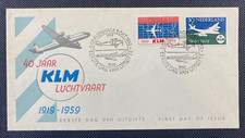 1959 40 Years 40th Anniversary KLM Netherlands Royal Dutch Airlines FDC Cover