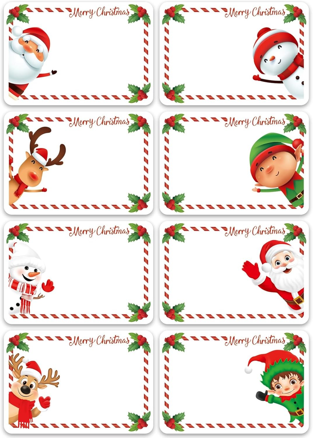 Xyxu Christmas Sticky Labels, 120pcs Christmas Labels Stickers, Sticky Gift Tag