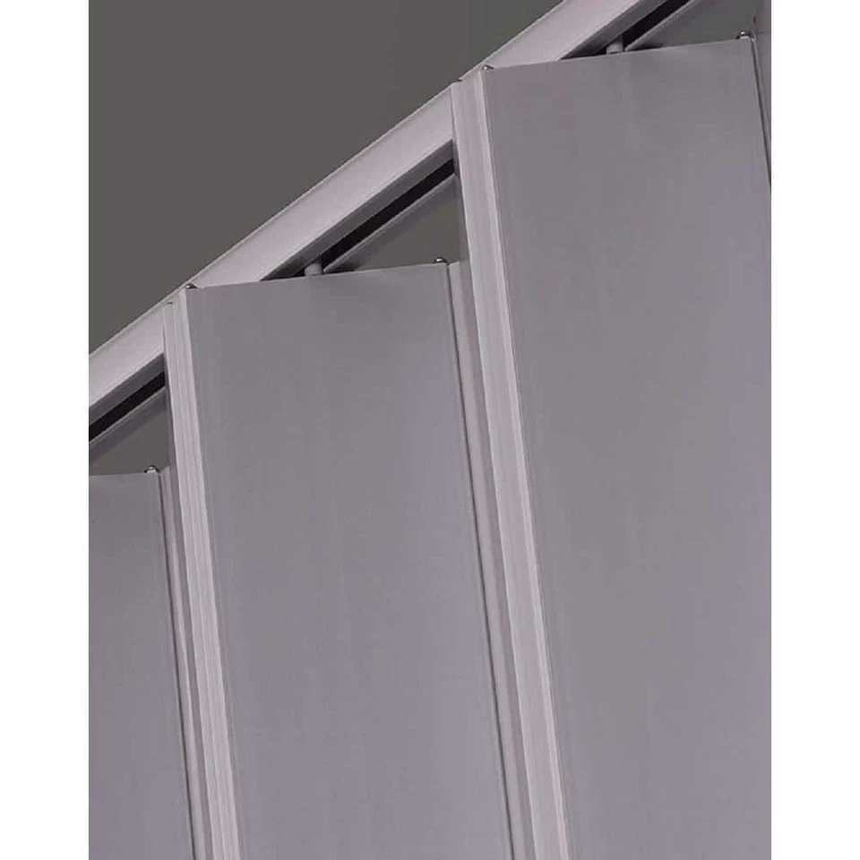 Accordion Door Elite Vinyl Satin Silver Easy Install Trimmable (48 in. x 96 in.) - Image 4 of 4