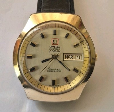 Omega Geneve 1260 Chronometer f300Hz  Electronic Swiss Day Date 40mm Working 
