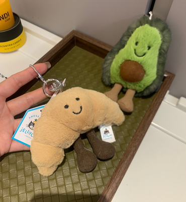 Jellycat Amuseables Croissant Bag Charm – Plush Keychain | eBay