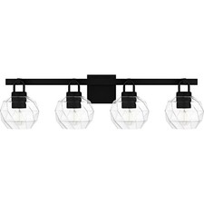 Matte Black  Bathroom Vanity Light from the Celina Collection