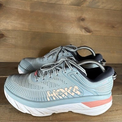 hoka one bondi 7 womens size 8.5 shoes blue athletic running  display picture 1
