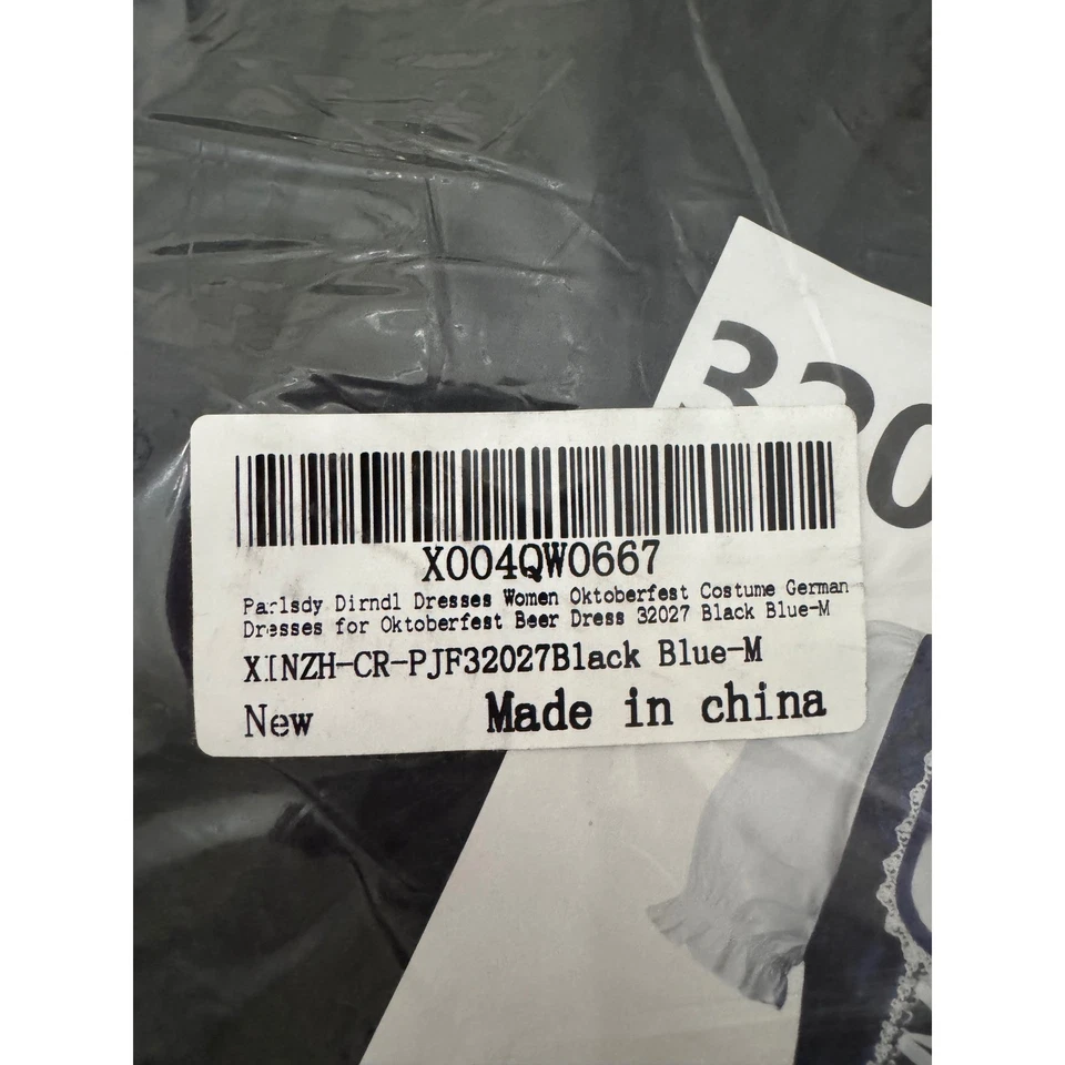 Women's Blue Dirndl Oktoberfest Costume Dress German Beer Maid Outfit NWT medium - Image 4 of 4