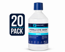 Image of Eye Wash Bottles 20 Pack 500ml Sterile Saline Emergency First Aid