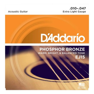 D'Addario EJ15 Phosphor Bronze Extra Light Acoustic Strings