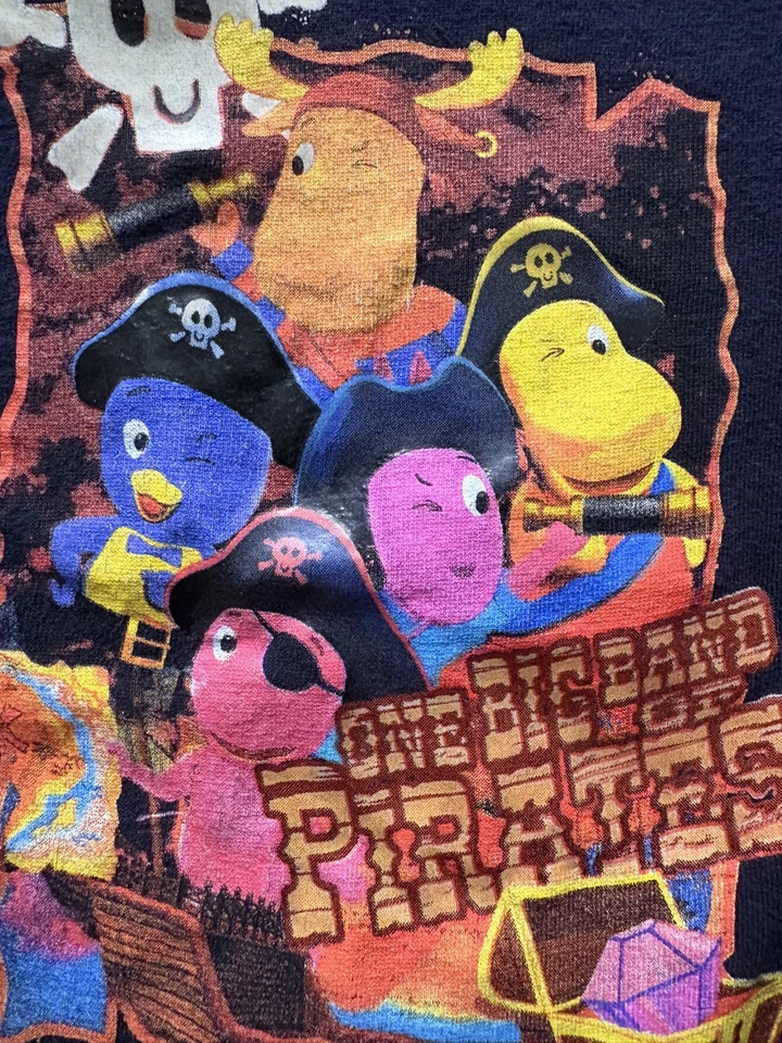 Camiseta Nick Jr. Backyardigans One Big Band of Pirates niño pequeño talla 5t RARA 2005 Foto 3 de 4