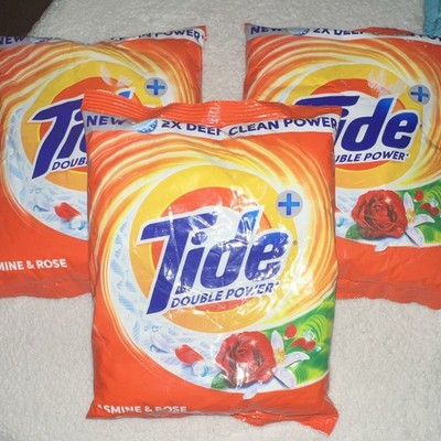 Tide Double 2X Deep Clean Powder Detergent Jasmine & Rose 3 bags x 1 kg Imported