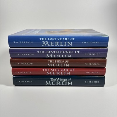 SIGNED T. A. Barron - Lost Years of Merlin Saga Complete Set #1-5 Hardcover EUC