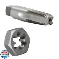 Drill America 1/4" NPT Pipe Tap and Die Kit, Carbon Steel Pipe Tap and Pipe D