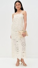Zimmermann Rhiannon Embroidered Lace Dress Ivory Women's Size 1 Small 6 - $995