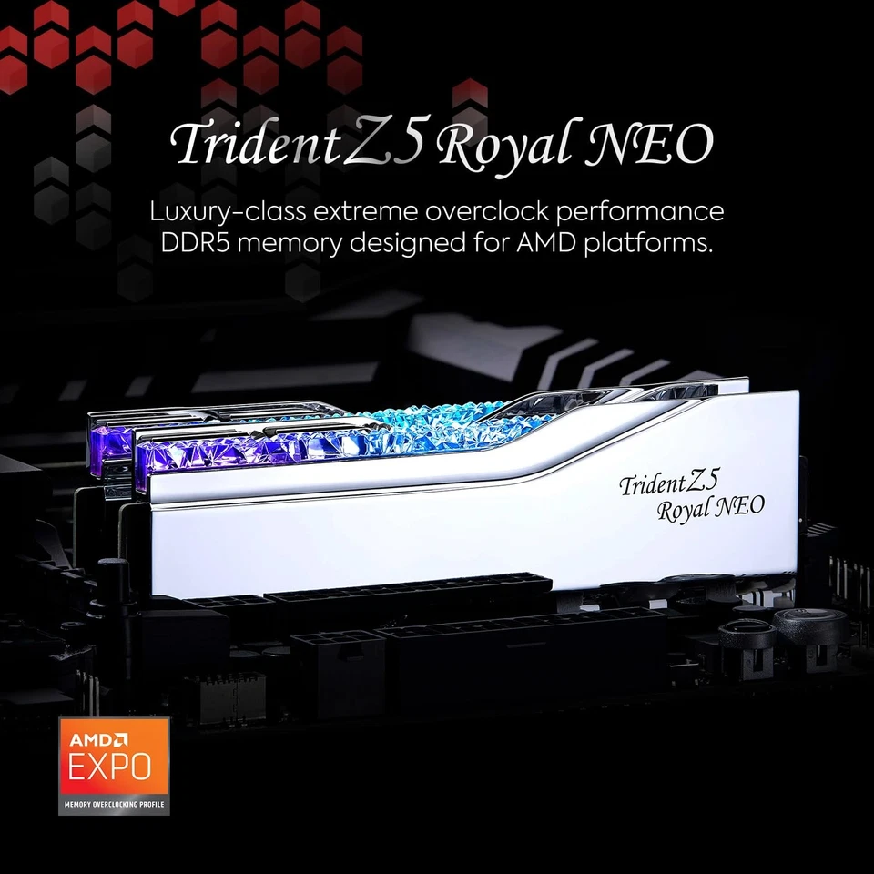 Trident Z5 Royal Neo Series DDR5 RAM (AMD Expo) 64GB (2x32GB) 6000MT/s CL28-3... - Image 2 of 4