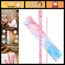 Soprano Recorder for Kids - 3 Piece C Key with Cleaning Rod, Bag Fingering Cha