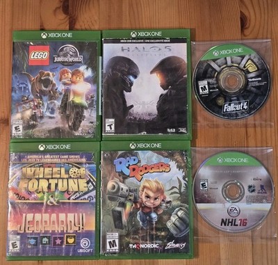Lot Of SIX (6) XBOX ONE GAMES Fallout 4, Rad Rogers, Halo 5, NHL 16, Untested