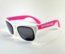 Australian Gold Sunscreen Branded Sunglasses 90’s Promo Beach Wear White & Pink