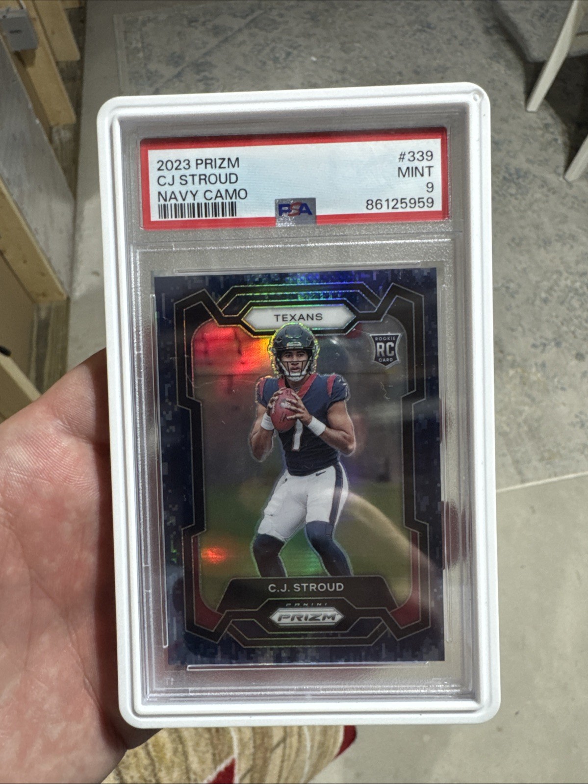 2023 Panini Prizm - Rookies C.J. Stroud #339 Navy Camo Prizm /25 (RC)