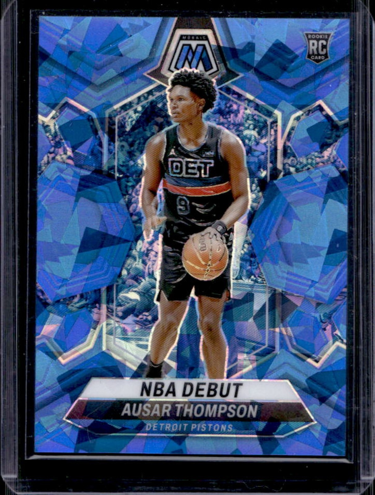 2023-24 Panini Mosaic Ausar Thompson RC Ice Rookie NBA Debut #/125 Pistons