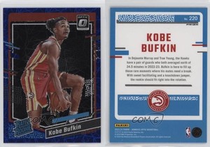 2023 Panini Donruss Optic Rated Blue Velocity Prizm Kobe Bufkin #220 Rookie RC