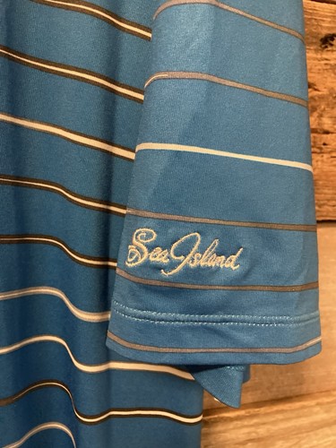 Polo NIKE Tiger Woods Collection SEA ISLAND a righe blu taglia XL - Foto 4 di 5