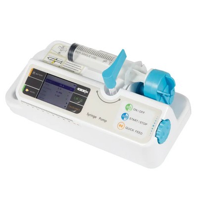 Portable Syringe Pump Injection Infusion Accuracy Control LCD Alarm Rechargeable