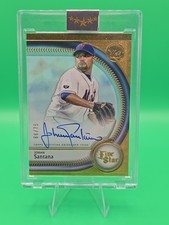 2025 Topps Five Star Career Johan Santana Auto 66/75 METS Gold Foil