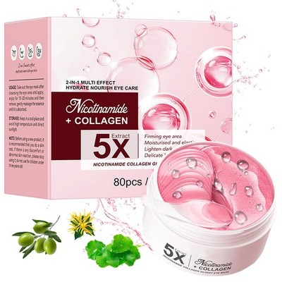 Nicotinamide Under Eye Patches (40 Pairs) with Collagen & Hyaluronic Acid, Ey...