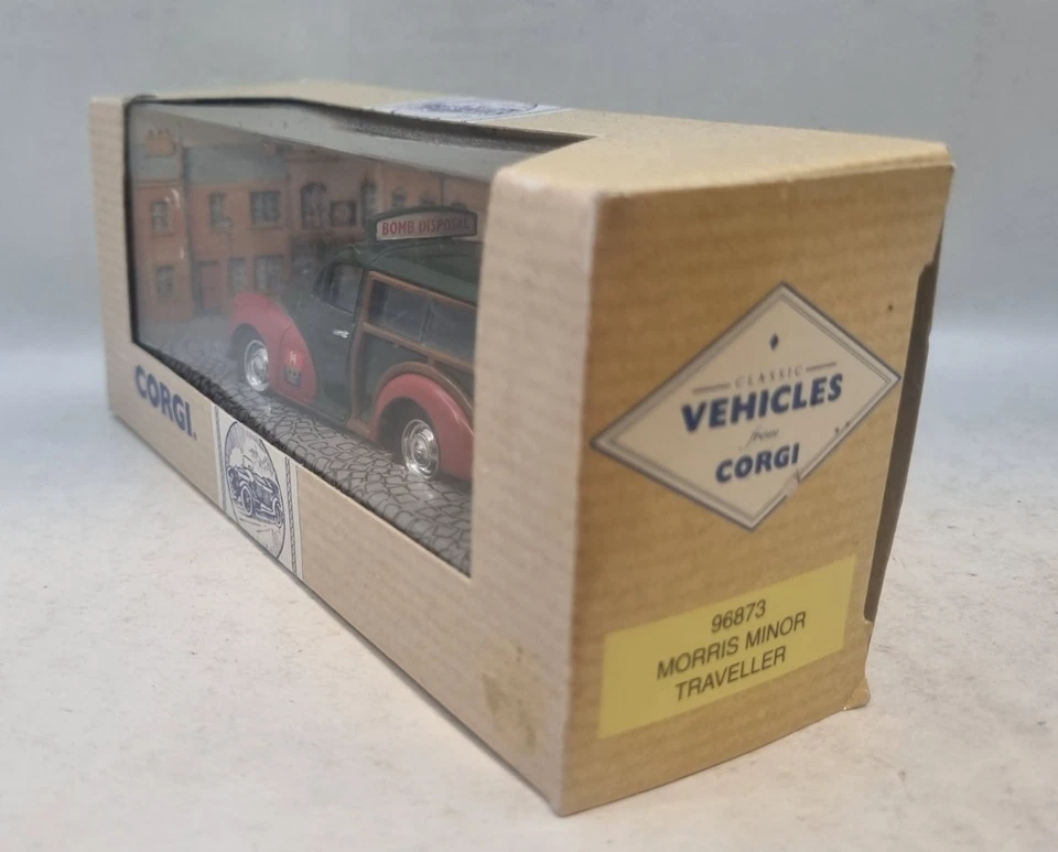 1994 Mattel UK 96873  CORGI CLASSICS  Morris Minor Traveller Bomb Disposal  1:43 - Image 4 of 4