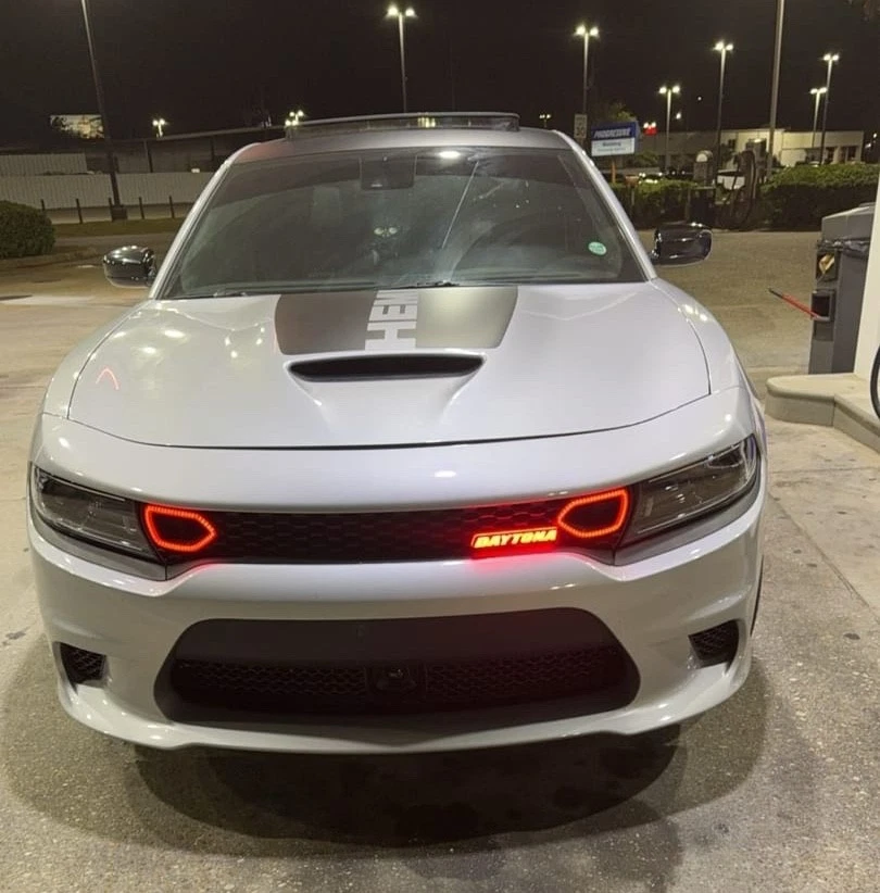 ✅ NEW Lighted Grille Emblem Insert LED RGBW for Dodge Charger Daytona Foto 4 de 4