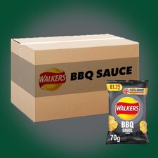 Walkers crisps BBQ Sauce Sharing Bag Crisps Pack Of 18 x 70g