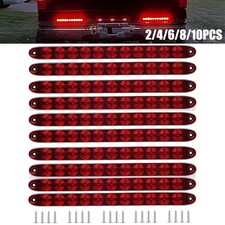 24x 15 Red 11 Led Trailer Truck Light Bar Stop Turn Tail Rear Brake Lamp Strip