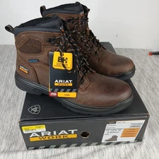 Ariat Work Turbo 6" H20 100% Mens 11 D Soft Toe 10046860  Waterproof Work Boots
