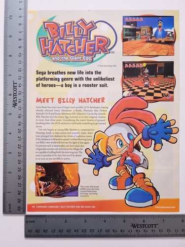 Billy Hatcher Giant Egg Authentic Print Ad / Poster Game Promo Art | eBay
