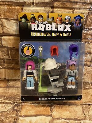 Roblox Action Collection Brookhaven Hair & Nails Action Figures w/ Virtual  item