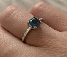 London Blue Topaz Ring S925 Sz 7