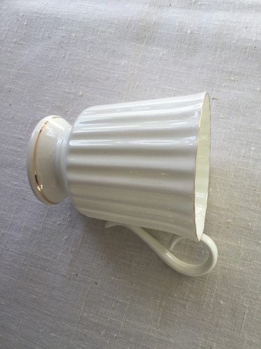 Set of 4 Rare Vtg Lomonosov Imperial Porcelain White 22kGold Espresso Cup Saucer - Picture 3 of 11