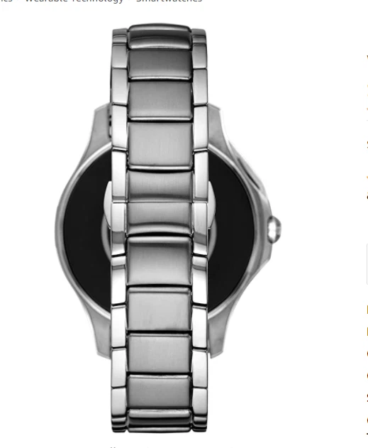 Emporio Armani ART5010 Stainless Wear OS by Google with Heart