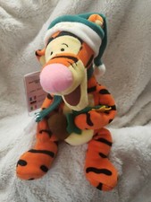 1999 Christmas Tree Tigger bean bag plush UK Disney Store retired beanie