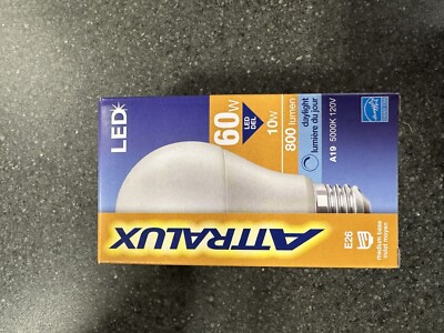 Attralux/Phillips LED A-19 10W 800L 50K MED DIMMABLE - 6 pcs (600260)