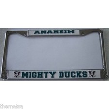 ANAHEIM MIGHTY DUCKS LOGO TEAM NHL HOCKEY CHROME LICENSE PLATE FRAME MADE IN USA