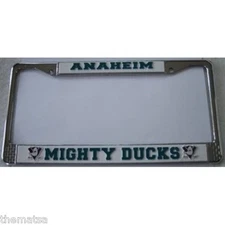 ANAHEIM MIGHTY DUCKS LOGO TEAM NHL HOCKEY CHROME LICENSE PLATE FRAME MADE IN USA
