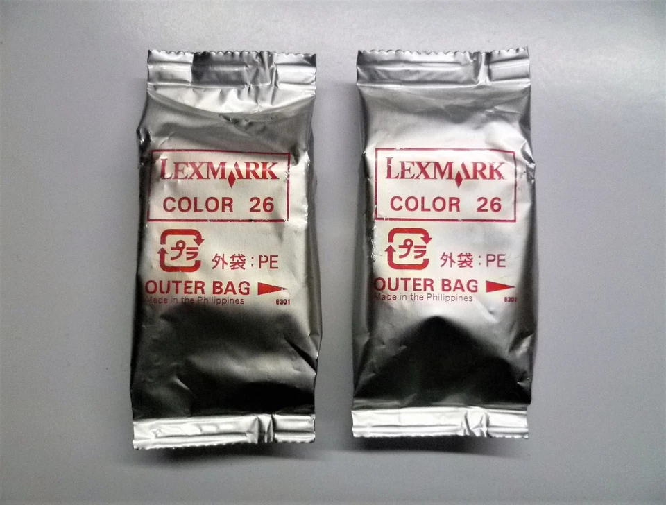 2 x Original Lexmark 26 couleur X74 X75 X1100 X1200 X2200 Z13 Z23 Z25 Z33 Z35... - Photo 1/1